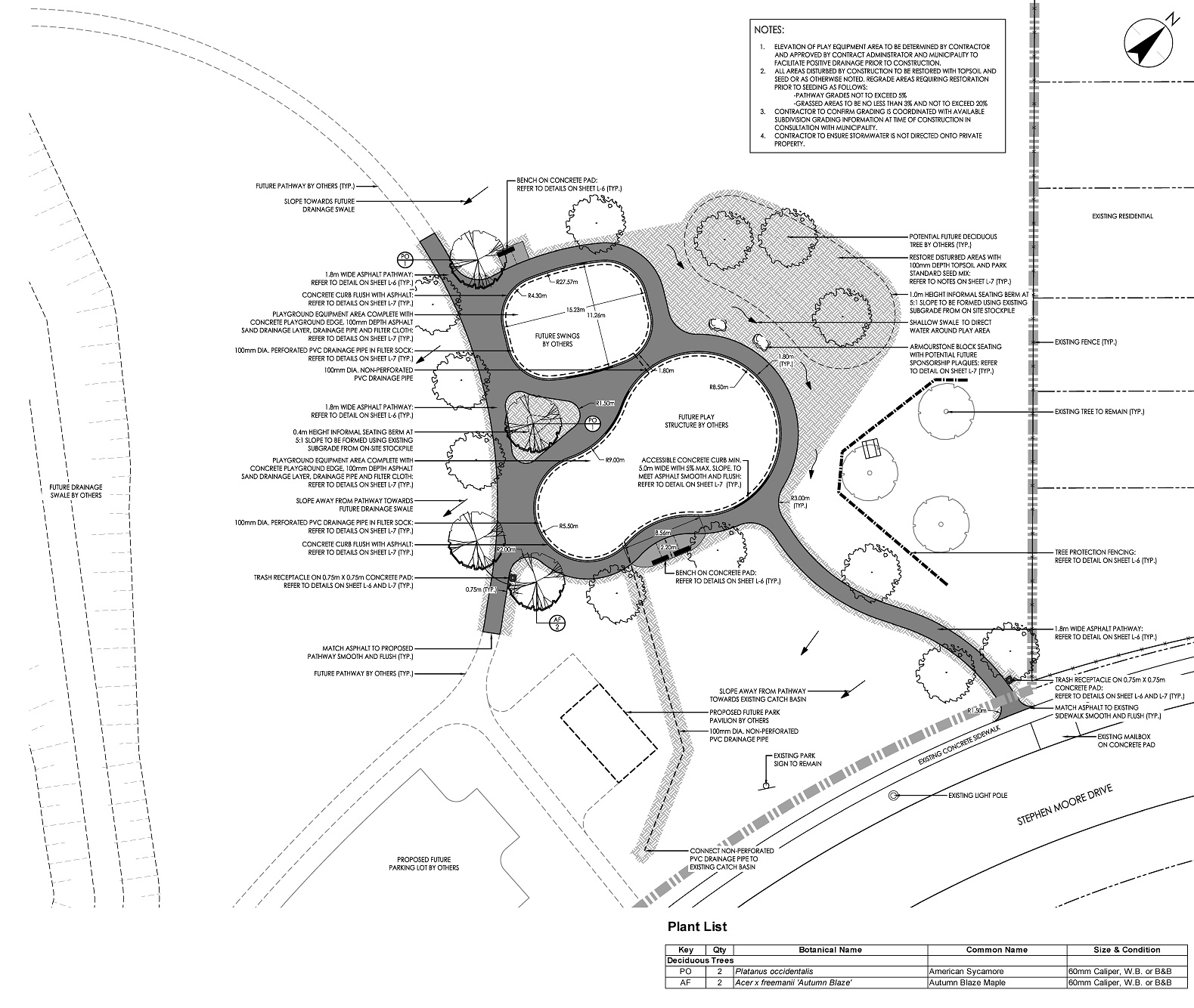 Site Plan for Kilworth Optimist Playground Updates 2021